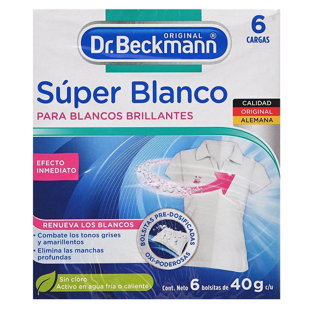 Blanqueador Ropa Dr. Beckmann Super Blanco 240 Gr