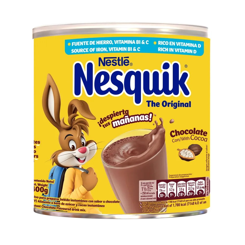 Bebida En Polvo Chocolate Lata Nesquik 400G