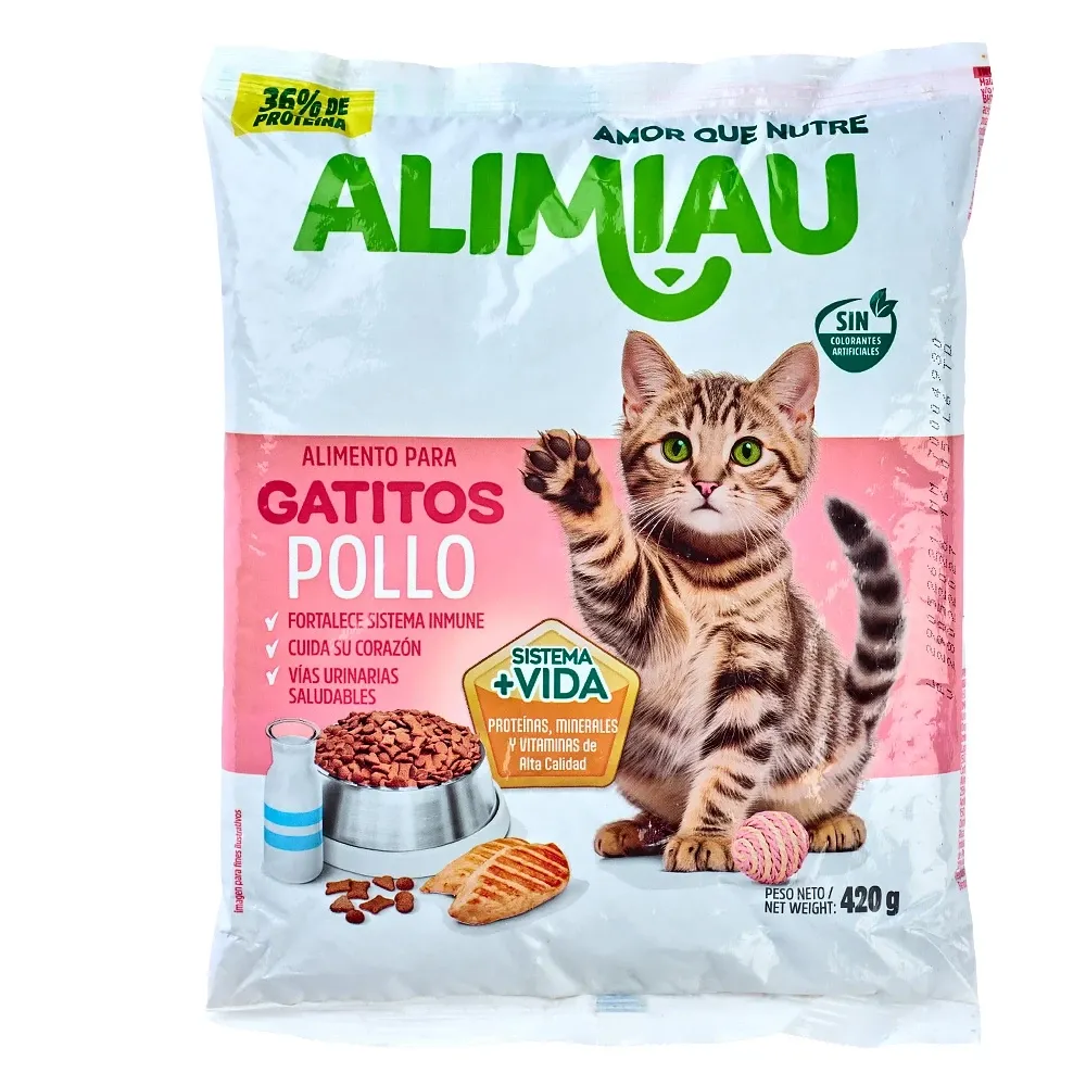 Alimento para Gatitos Alimiau Pollo 420 Gr