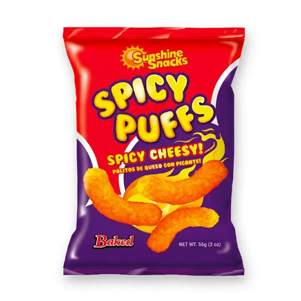 Papitas Cheese Spicy Puffs Sunshine 215 Gr