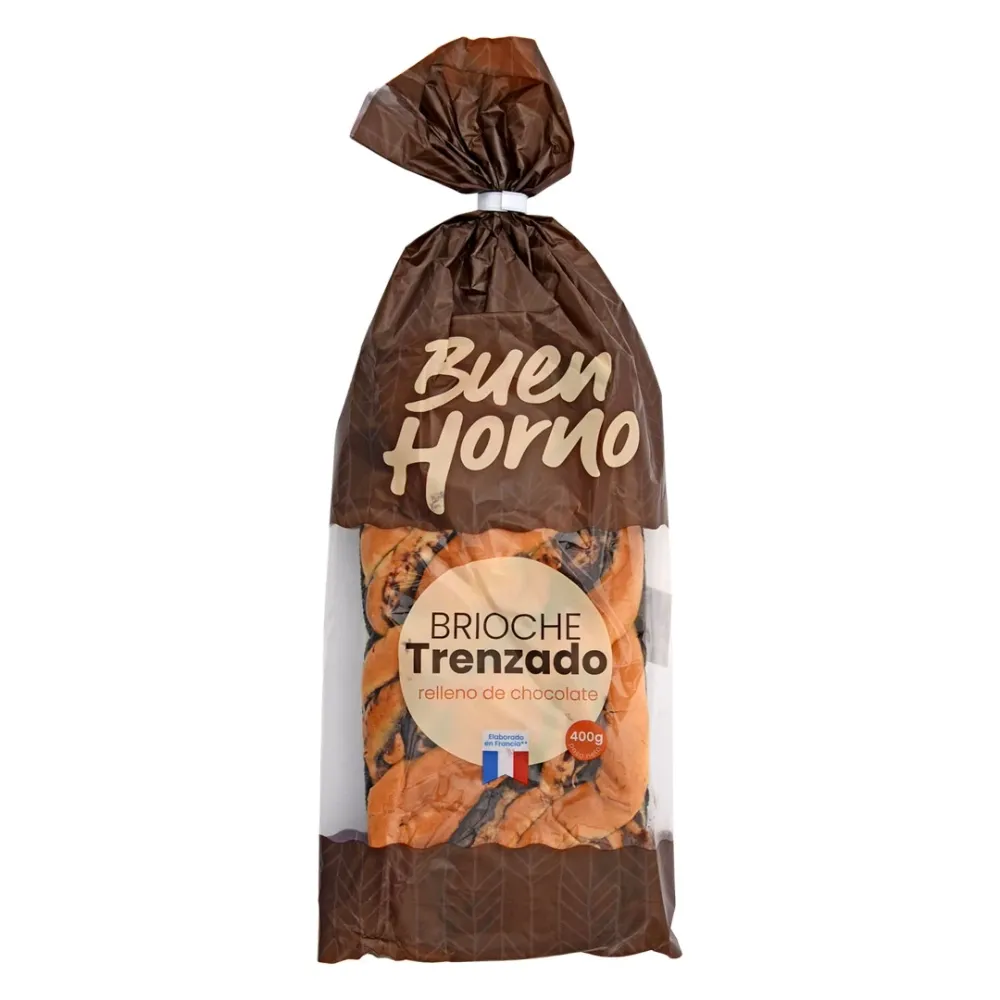 Pan Brioche Buen Horno Trenzado Relleno Chocolate 400 Gr