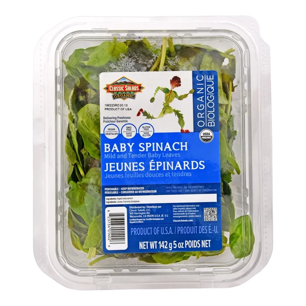 Espinaca Baby Orgánica Salad FE 5 Onzas
