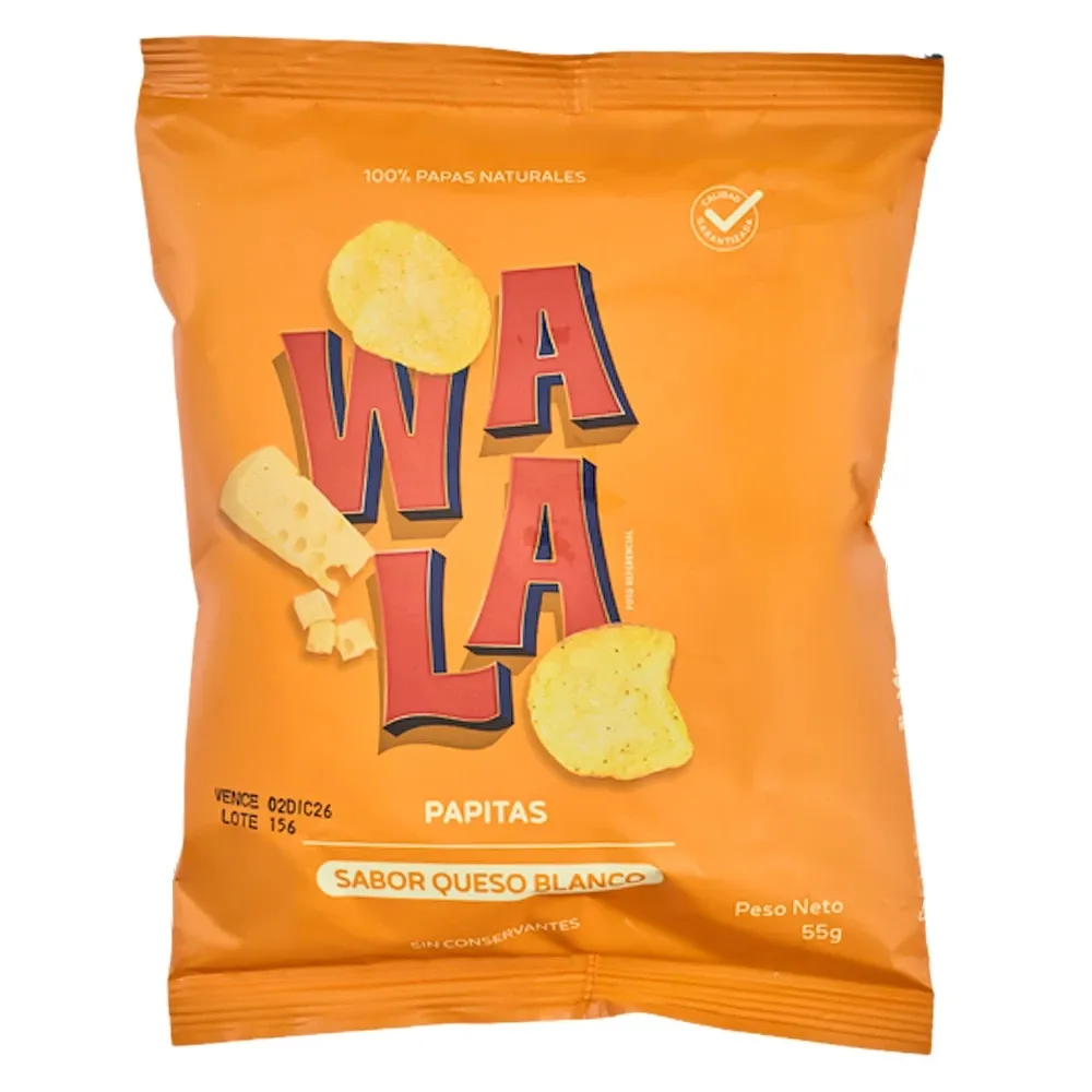 Papa con Queso Blanco Wala 55g