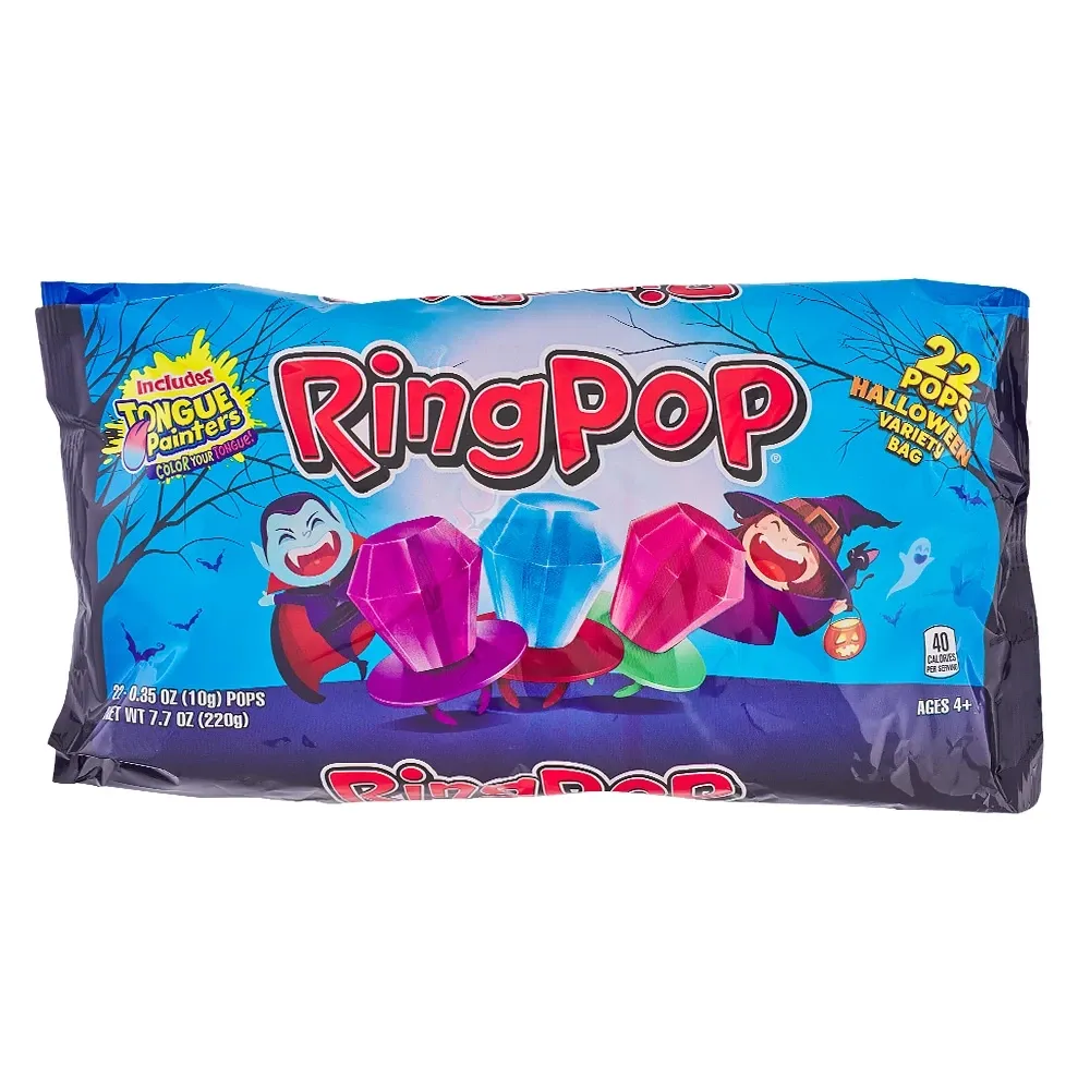 Paletas de Anillo Ring Pop Halloween Bolsa 7.7 Oz