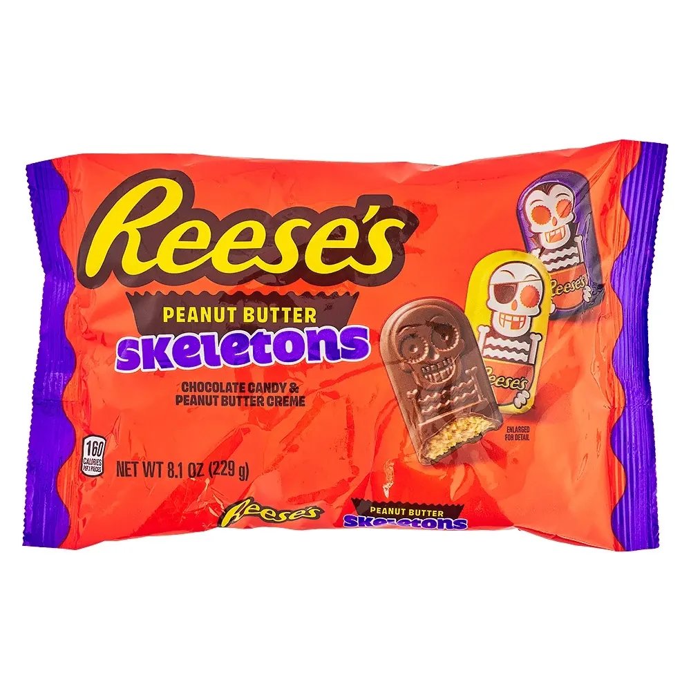 Chocolates Reese's Halloween Esqueleto Bolsa 8.1 Oz